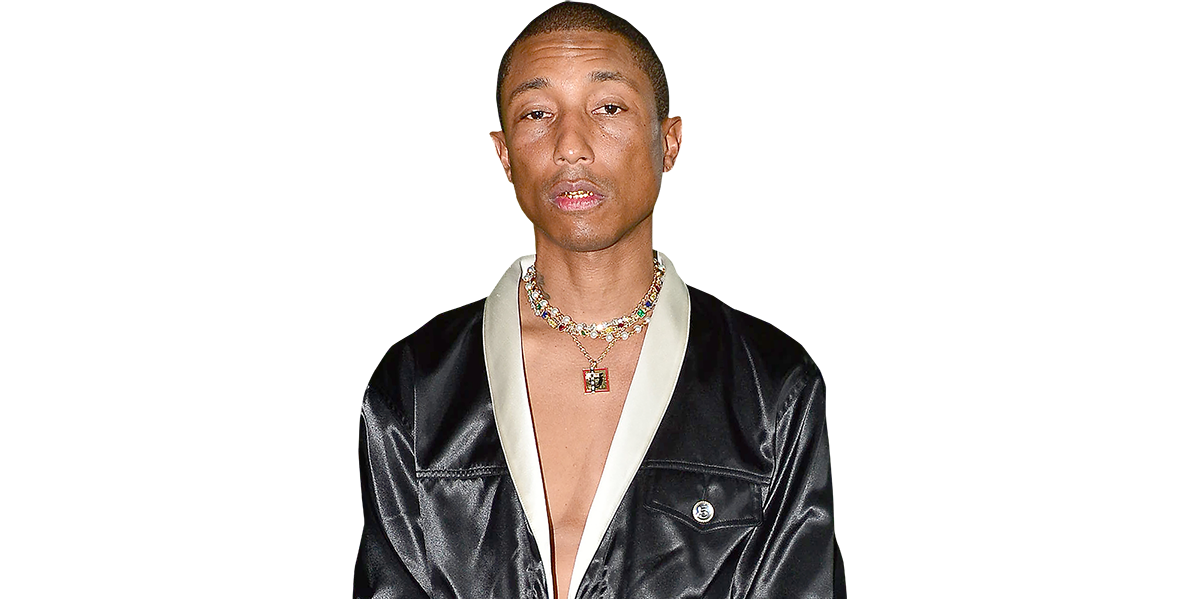 Pharrell Williams (Black Outfit) Half Body Buddy Cutout - Celebrity Cutouts