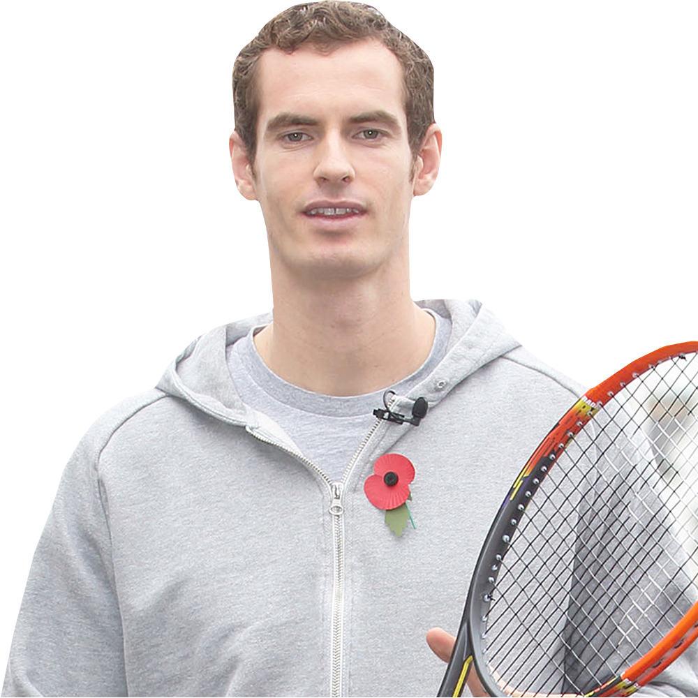 Andy Murray (Racket) Half Body Buddy - Celebrity Cutouts